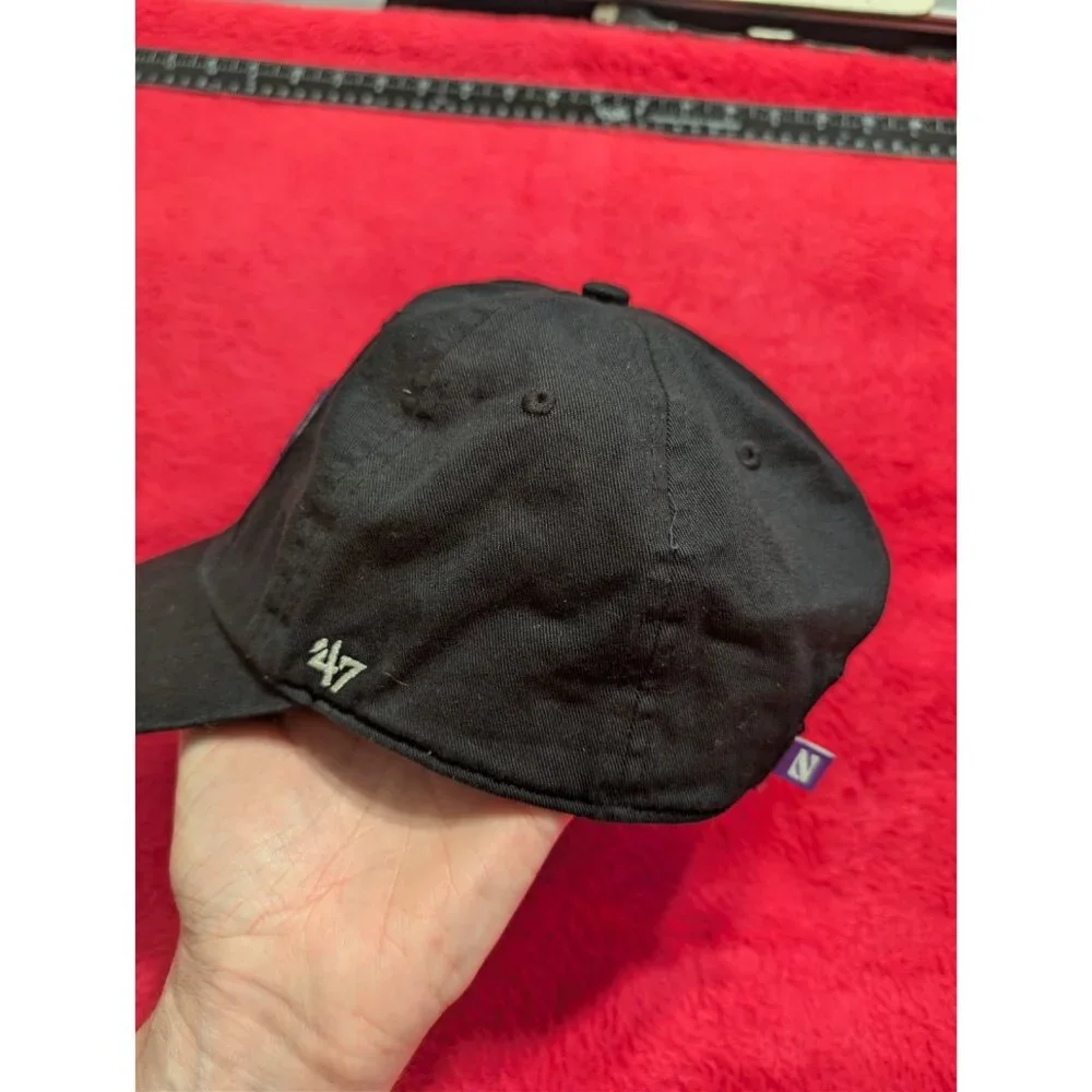 47 Brand Northwestern Wildcats Hat Cap Black Purple Cotton Adjustable OSFA - Picture 2 of 10